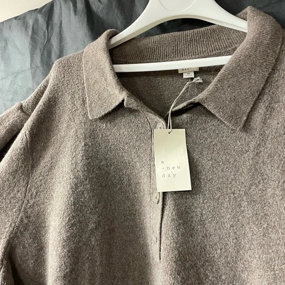 1/4 button down, soft and cozy sweater 3X a new day - Picture 2 of 9